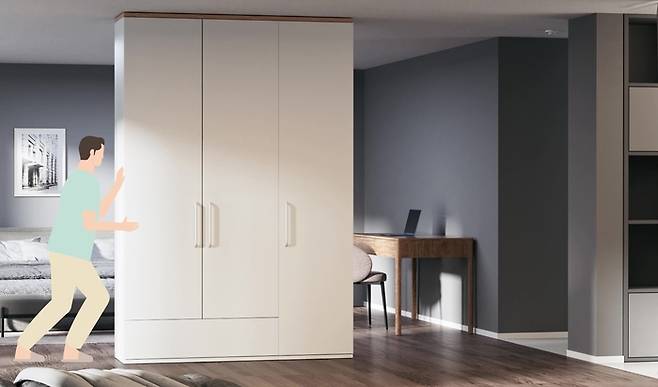 삼성물산 래미안의 이동 가능한 ‘퍼니처월’ 시스템. [사진 = 삼성물산]