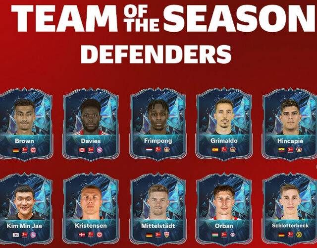 분데스리가 올해의 팀 수비수 후보/분데스리가