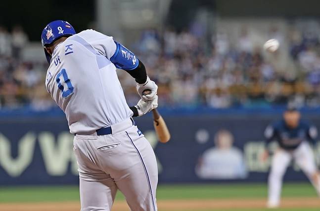 디아즈의 홈런 타격 장면. /사진=삼성 라이온즈