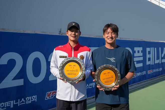 김동주(왼쪽)와 한선용. [대한테니스협회 제공. 재판매 및 DB 금지]