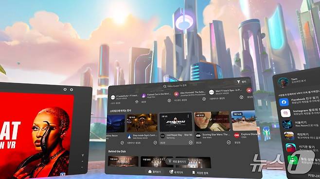 메타퀘스트3 스타워즈에 바치는 헌사 콘텐츠. 삼성이 제작한 콘텐츠도 있다. ⓒ News1 김민석 기자