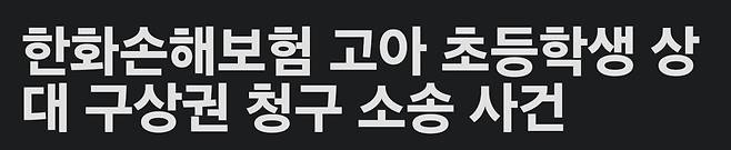 고아가 된 초등학생에게 소송을 건 보험사
