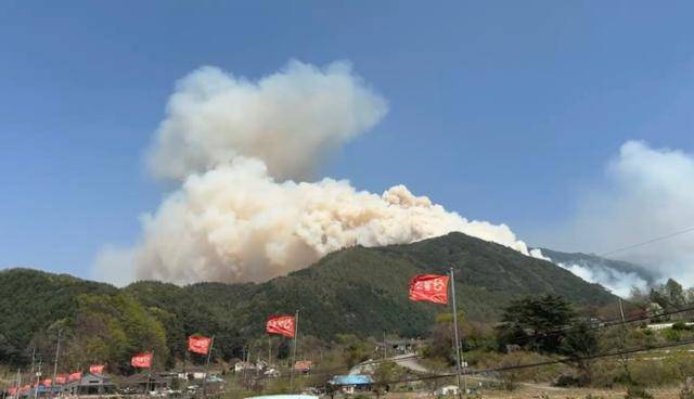 26일 오후 인제군 상남면 하남리 인근 야산에서 산불이 발생하자 산림·소방당국은 산불 2단계를 발령하고 진화작업을 벌이고 있다. 연합뉴스