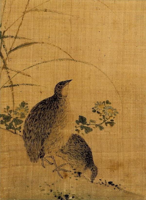 메추라기. 최북은 메추라기를 잘 그렸는데, 이는 당시 양반들이 좋아하는 그림 주제이기도 했다. 메추라기가 겸손하고 청렴한 선비를 상징한다는 이유에서다. 메추라기의 얼룩덜룩한 깃털은 선비의 수수한 누더기 옷을 닮았지만, 그럼에도 자세는 꼿꼿하다. /고려대박물관