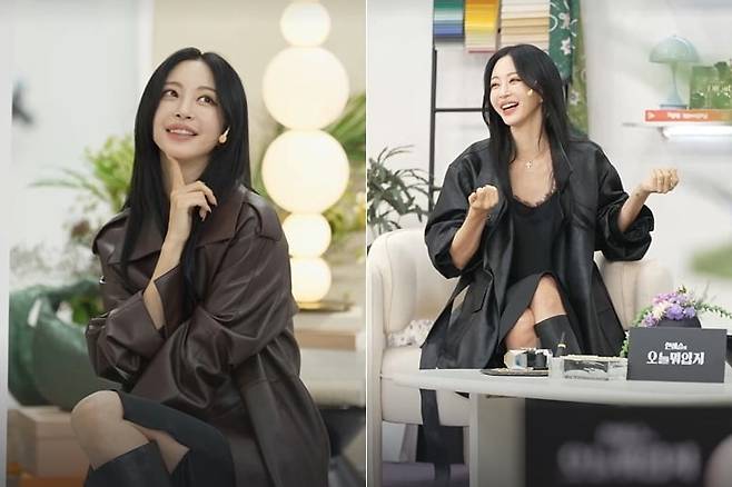 CJ온스타일 한예슬의 '오늘 뭐 입지' 방송 장면. 사진=CJ온스타일