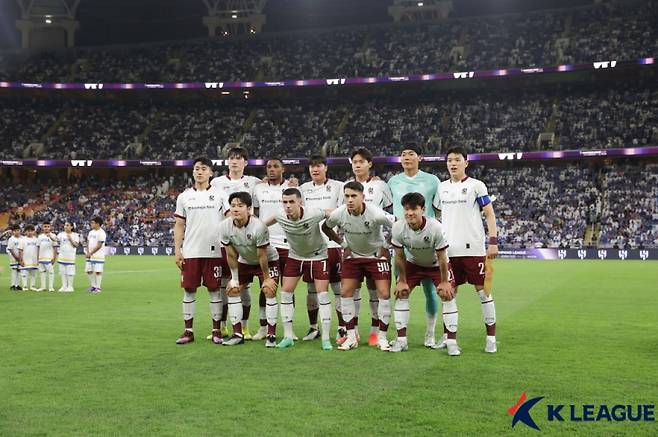 광주 선수단. 한국프로축구연맹 제공