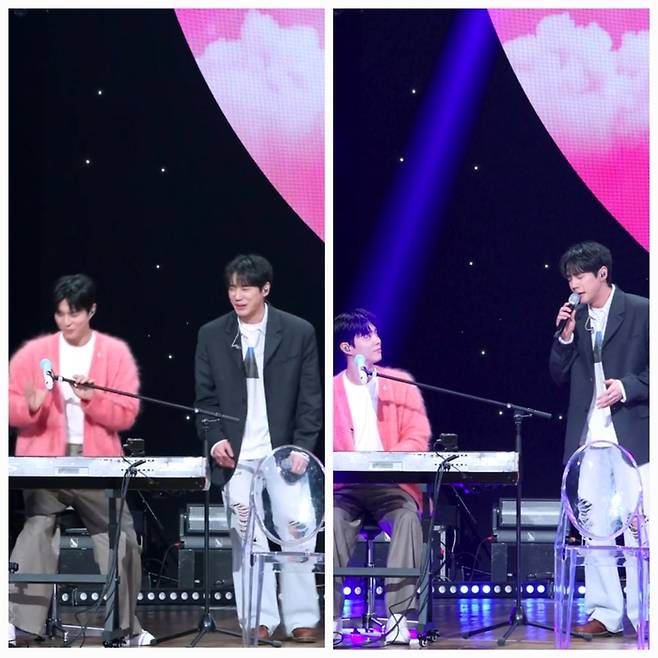 박보검이 이준영의 ‘문자 답장 누락’을 유쾌하게 폭로하며 웃음을 자아냈다.사진=KBS2‘칸타빌레’ 캡처