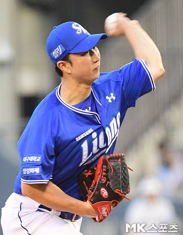 삼성에서 활약할 당시의 최채흥. 사진=김영구 기자