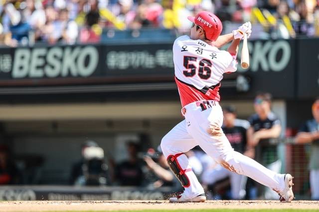 KIA 오선우는 26일 광주 LG전에서 맹타를 휘둘렀다. 사진=KIA 제공