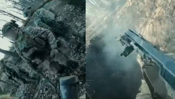 우크라이나 특수작전군(SSO)이 북한군과 교전하는 영상의 일부 장면.  우크라이나 방위군 엑스 캡처