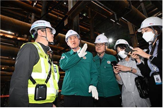 영동대로 지하공간 복합개발 현장을 찾은 오세훈 서울시장. [서울시 제공]