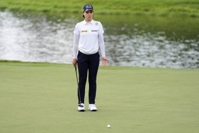 퍼팅을 준비하고 있는 전인지. 사진 제공=AP연합뉴스