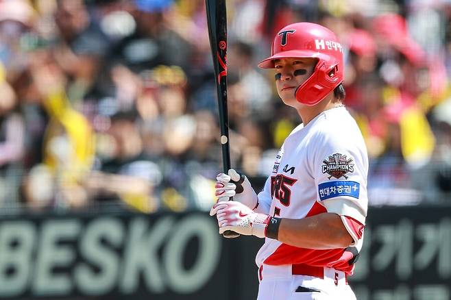 ▲ 슈퍼스타의 위용을 그대로 뽐내고 있는 김도영 ⓒKIA타이거즈