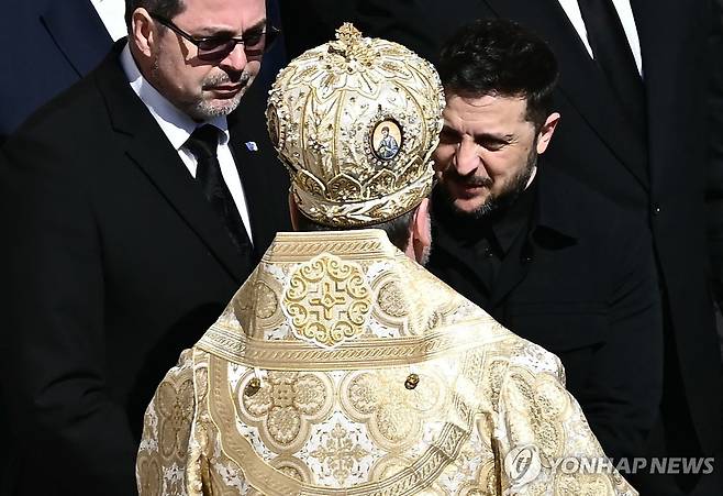 교황 장례식 참석한 볼로디미르 젤렌스키 우크라이나 대통령 [AFP=연합뉴스]
