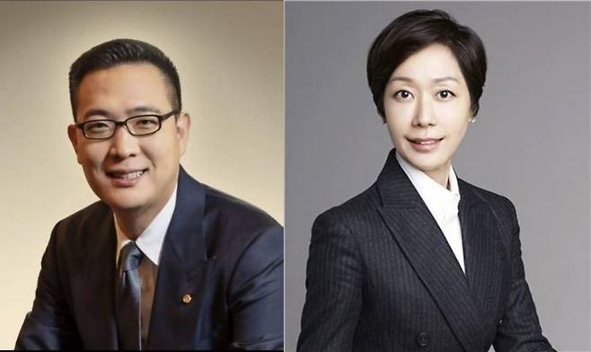 김동선 한화호텔앤드리조트 부사장(왼쪽), 구지은 전 아워홈 부회장