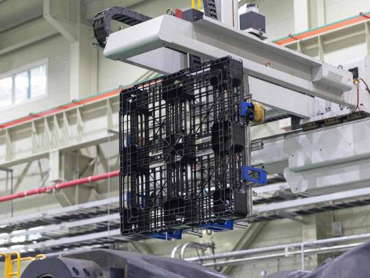 로켓 프레시백 재활용으로 만들어진 파렛트. 쿠팡 제공