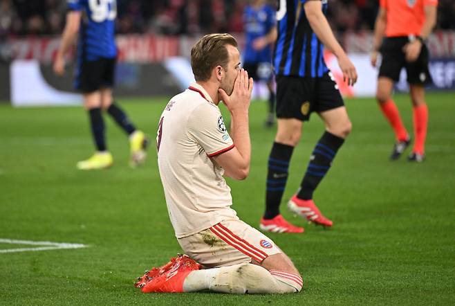 좌절한 해리 케인. 사진=로이터 연합뉴스