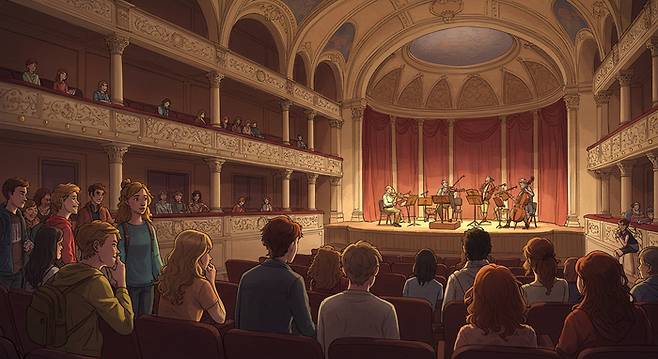 20·30 세대를 중심으로 클래식 공연 인기가 늘고 있다. [Created by ImageFX]