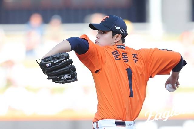 26일 대전 경기에서 KT 타선을 꽁꽁 묶은 문동주. 사진=한화 제공