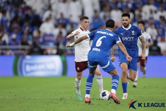 광주FC-알 힐랄 경기 장면. /사진=한국프로축구연맹 제공