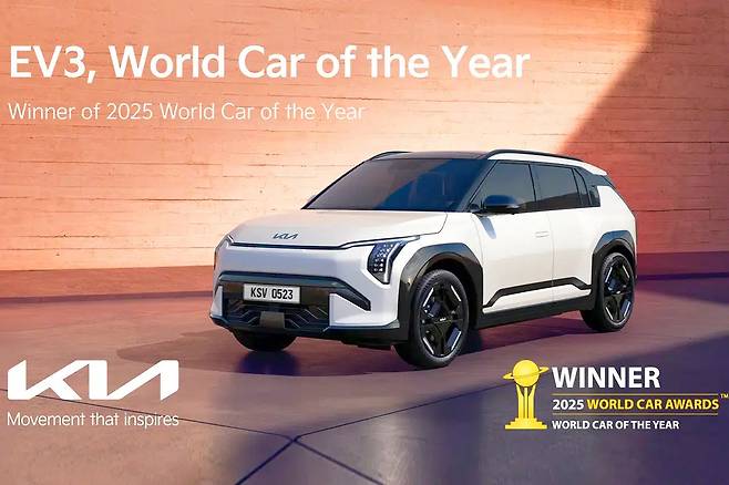 기아 EV3 2025 세계 올해의 차 수상