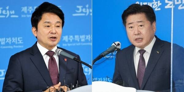 원희룡 전 제주지사, 오영훈 현 제주지사. ⓒ제주의소리 자료사진