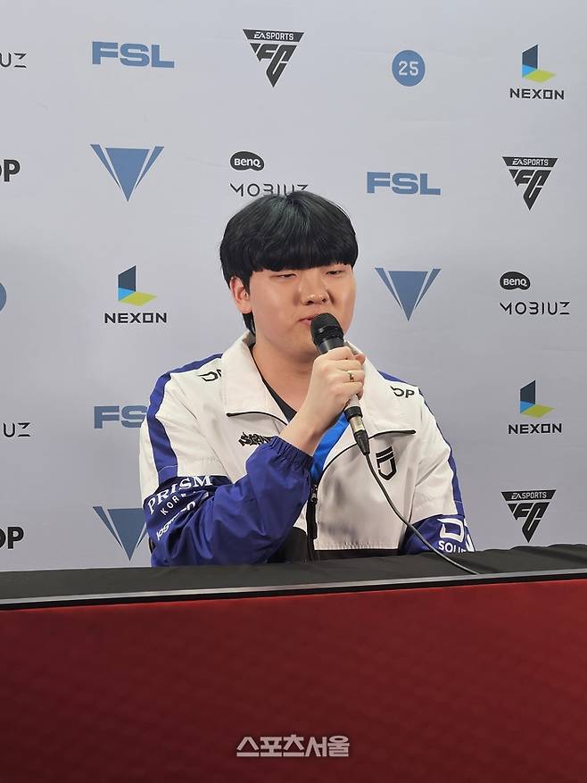 DN프릭스 배재성이 28일 서울 잠실DN콜로세움에서 열린 2025 FSL 스프링 C조 최종전 승리 후 취재진 인터뷰에 응하고 있다. 잠실 | 강윤식 기자 skywalker@sportsseoul.com