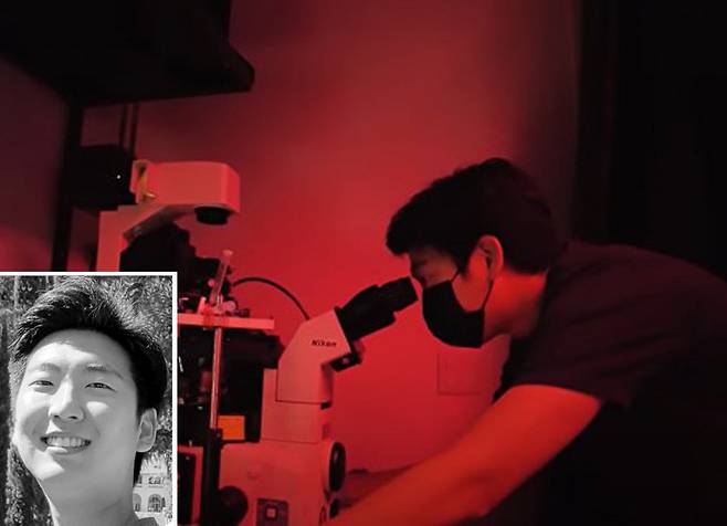 김지일 미국 스탠퍼드대 박사후연구원이 실험 기구를 들여다보고 있다. 사진 출처 Sergiu Pasca Lab