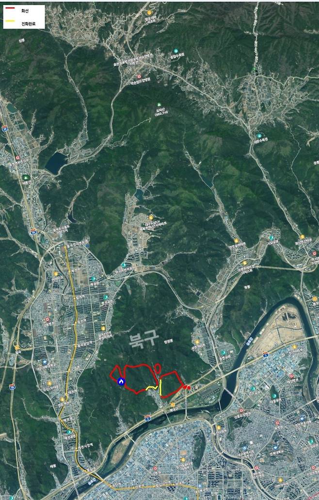 대구산불 실시간 지도상황