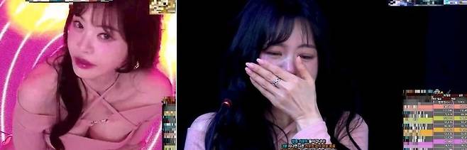 SOOP(구 아프리카TV) 엑셀 방송에 출연한 방송인 서유리. 방송 화면 캡처