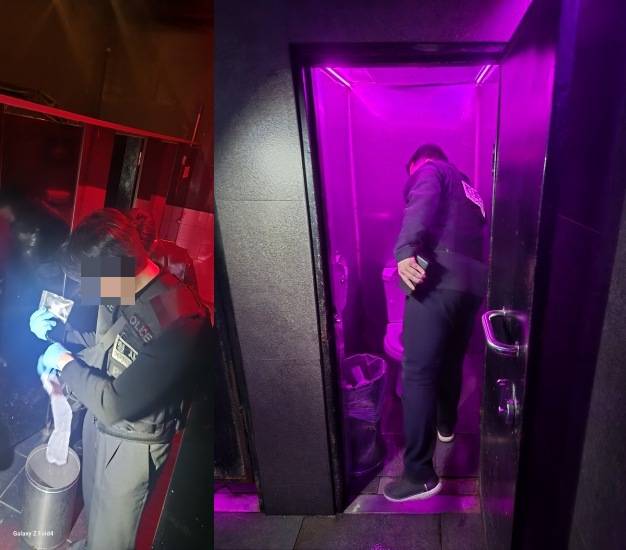 28일 서울경찰청은 심야시간대 강남 일대 클럽과 유흥주점 등 마약류 취약지역에서 지난 25일 경찰, 소방, 지자체 합동 단속을 실시했다고 밝혔다. 앞서 경찰은 지난 15일부터 '마약류 범정부 특별단속'을 실시하고 있다./사진제공=서울경찰청.