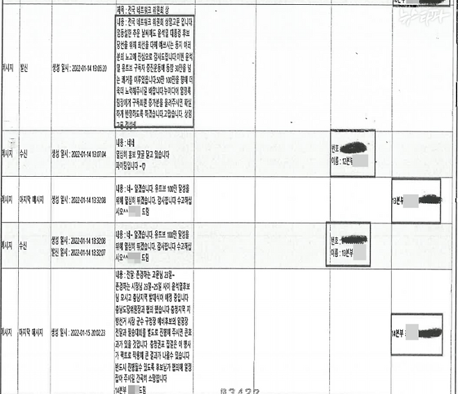 ▲건진법사 전성배 씨를 조사하면서 검찰이 제시한 자료(2025. 1. 5.)