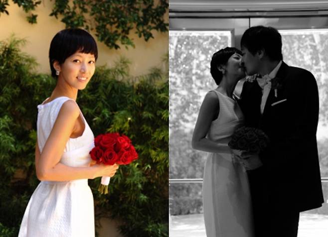 故 장진영, 김영균 결혼식 사진. 김영균 미니홈피