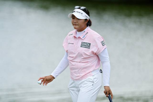셰브론 챔피언십 공동 6위를 기록한 유해란. 사진 제공=AFP연합뉴스