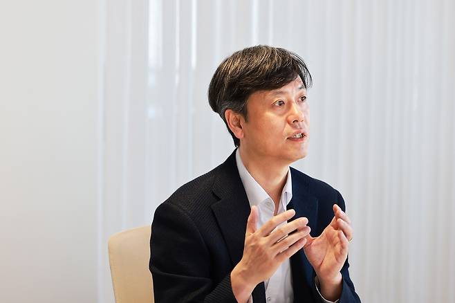 인터뷰하는 장병규 크래프톤 의장 [크래프톤 제공]