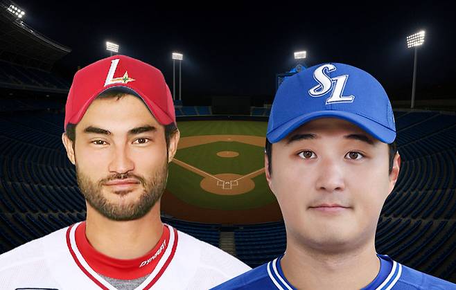 &nbsp;좌측부터 SSG 미치 화이트, 삼성 최원태