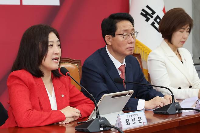 최보윤 비상대책위원./연합뉴스