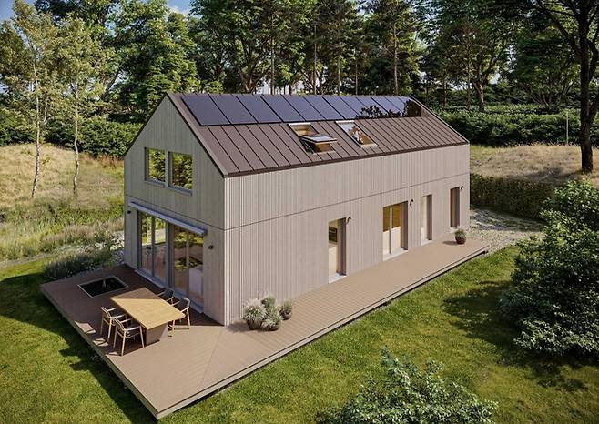 삼성전자와 독일 홈 원이 조성하는 스마트 모듈러 주택 '하우스 원' 모습