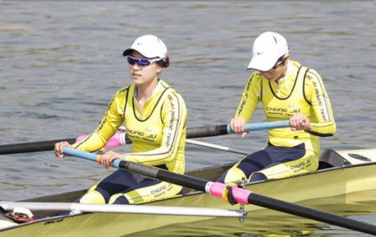 스위핑 종목인 무타 페어 경기 모습 [대한조정협회 홈페이지 캡처]