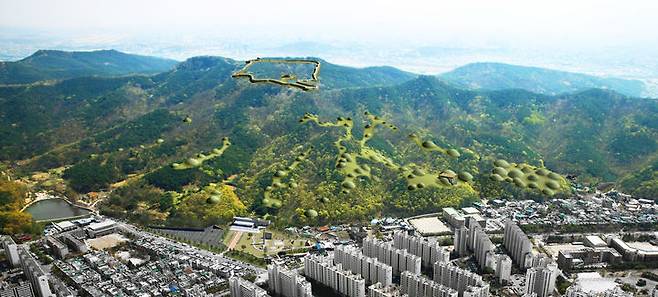 [대구=뉴시스] 대구 구암동 고분군 및 팔거산성 조감도. (사진=뉴시스 DB) *재판매 및 DB 금지