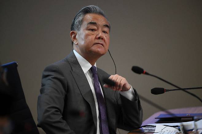 왕이 중국 외교부장. 연합뉴스