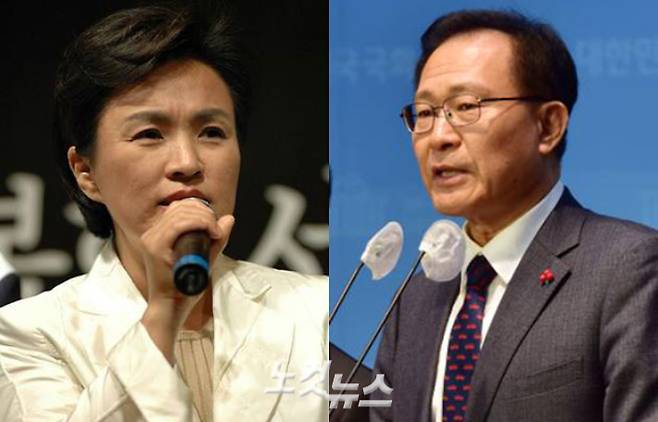 강금실 전 법무부 장관·문병호 전 의원. 윤창원 기자