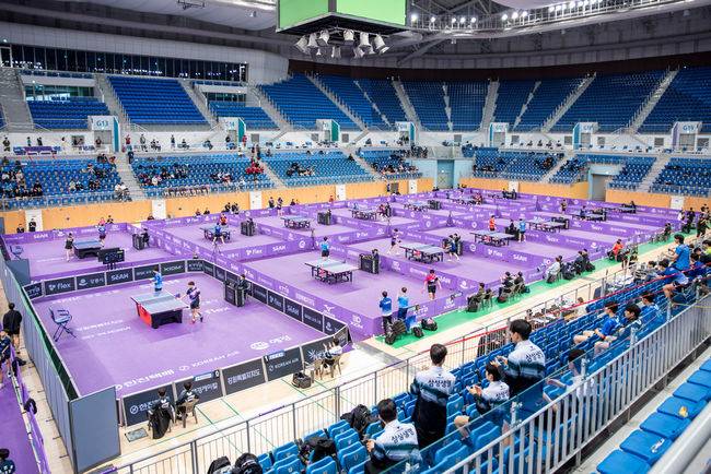 강릉아레나에서 치러진 제71회 전국남녀종별탁구선수권대회가 29일 경기를 끝으로 모든 일정을 끝냈다. / 대한탁구협회