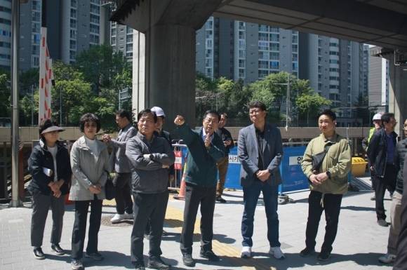 준공 전 주민참여 합동점검(신설 하향램프 하부-장월1교 부근)