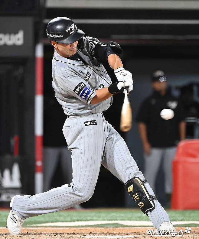 한화 이글스 유로결이 지난해 정규시즌 경기에 출전해 타격하고 있다. 엑스포츠뉴스 DB