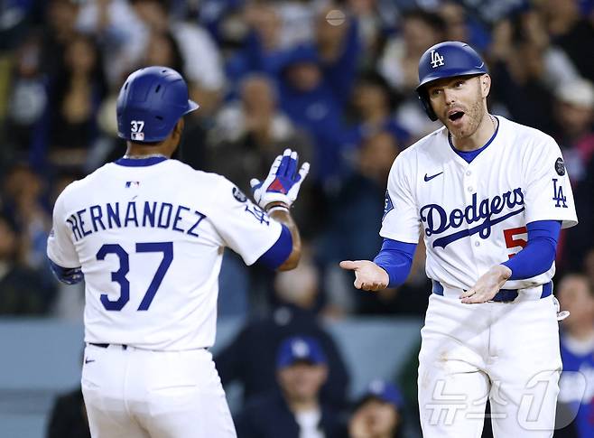 LA 다저스가 화력을 앞세워 대승했다. ⓒ AFP=뉴스1