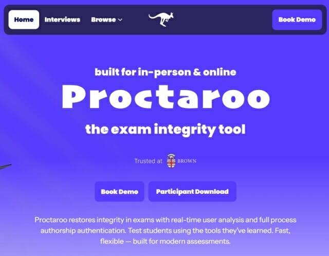 부정행위 AI 감시 소프트웨어 기업 ‘프록타루’ 홈페이지