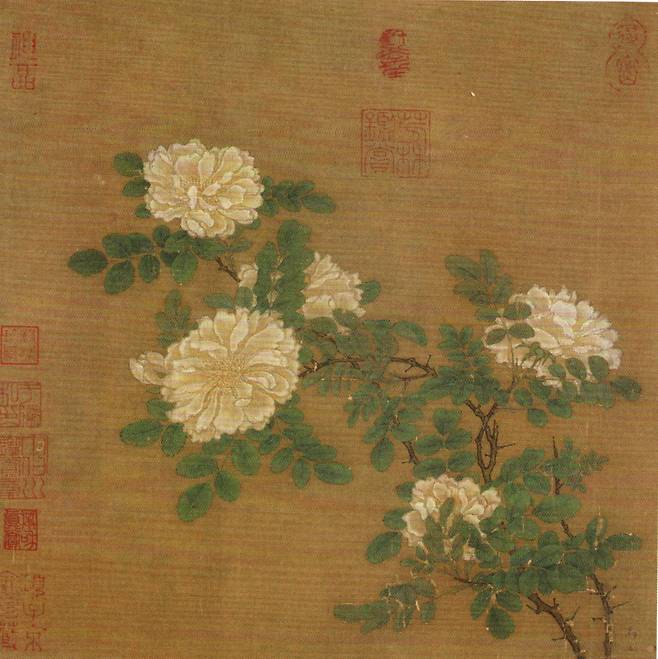 마원, 배장미도, 남송, 비단에 채색, 26.2x25.8cm, 베이징고궁박물원