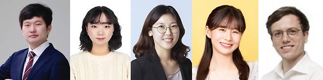 (왼쪽부터) 양지웅 교수, 이소연 석박사통합과정생, 한양대학교 장윤정 교수, 이예지 석사, 고려대학교 Stefan Ringe 교수