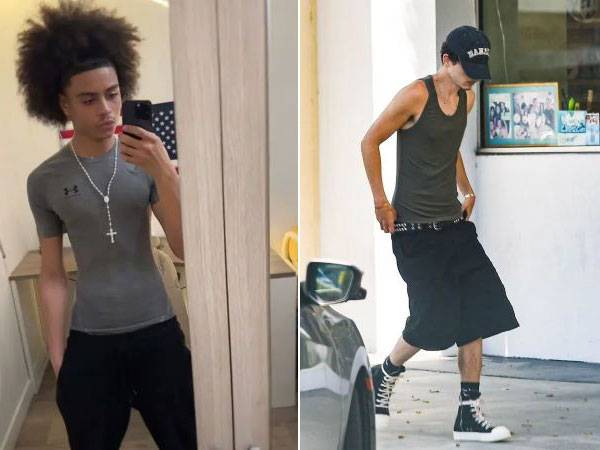 미국의 한 10대 소년이 자신의 마른 몸매를 드러내는 모습/사진=뉴욕포스트